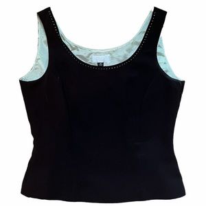 Vintage Dark Brown Corset Style scoop neck 90s sexy tank size 4P